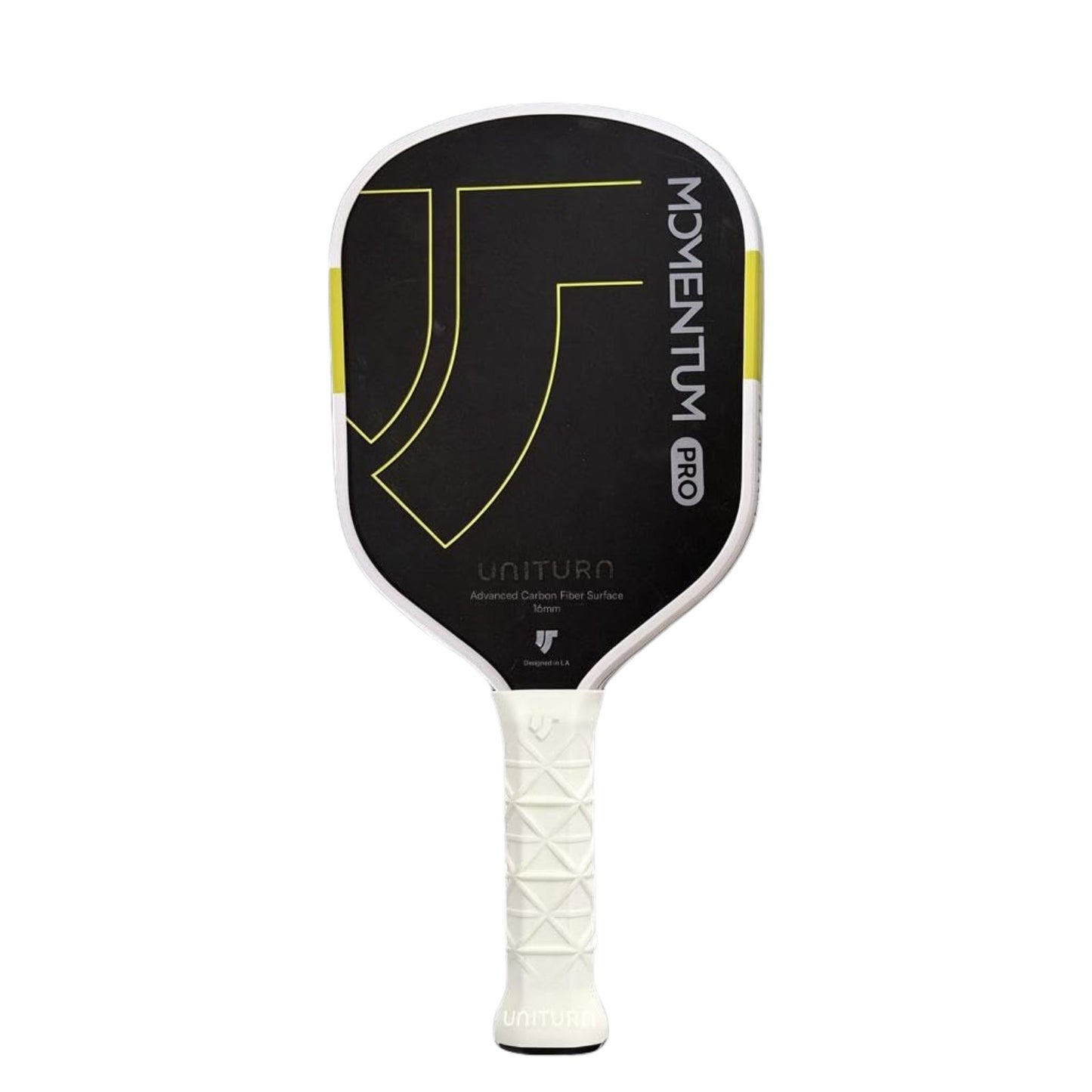 Uniturn T700 Raw Carbon Fiber Pickleball Paddle with Silicone Comfort Grip - Momentum PRO Green Series