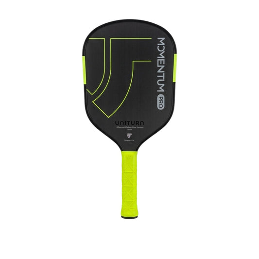 Uniturn T700 Raw Carbon Fiber Pickleball Paddle with Silicone Comfort Grip - Momentum PRO Green Series