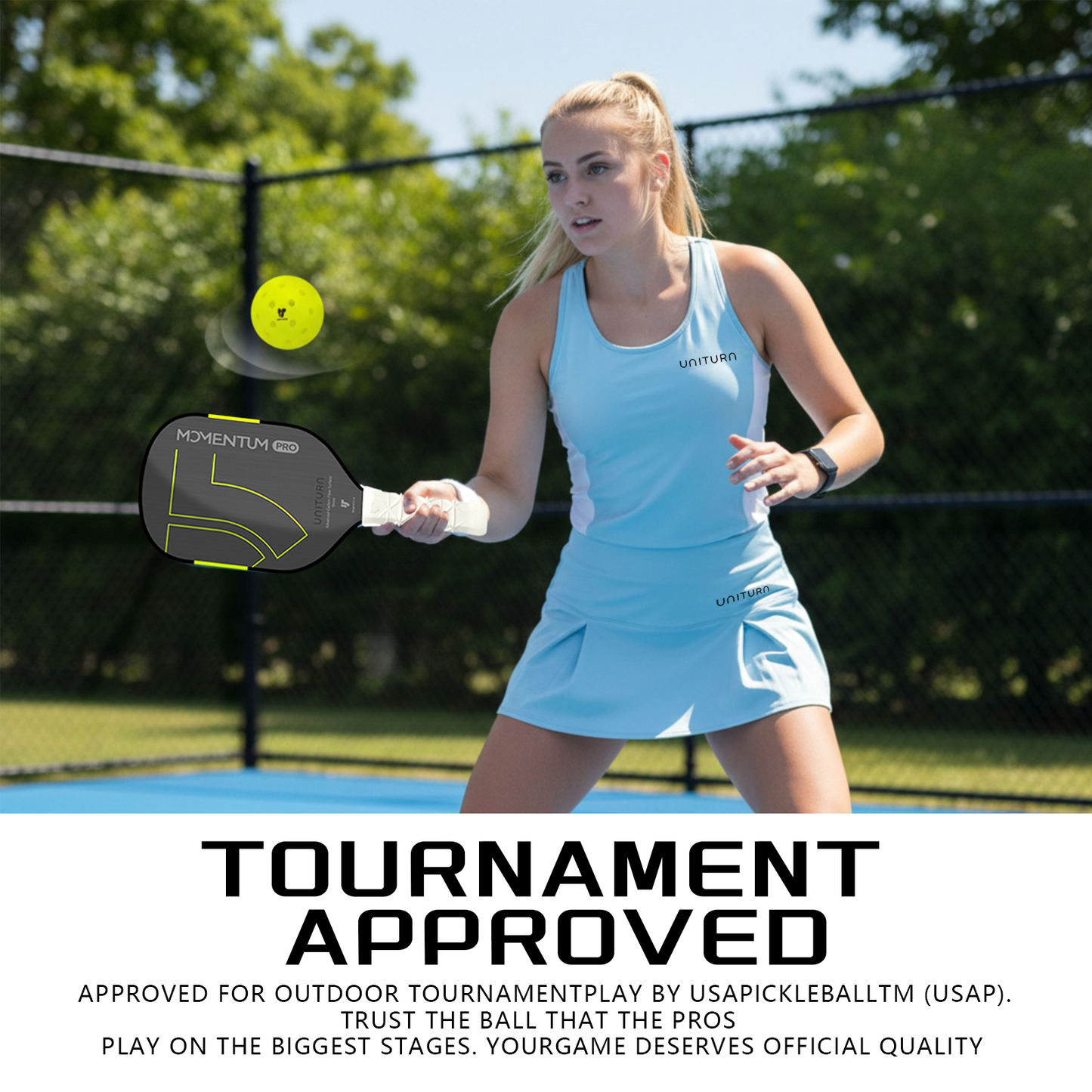 UNITURN Pro Performance Pickleballs: Max Durability, True Flight, 40-Hole Outdoor