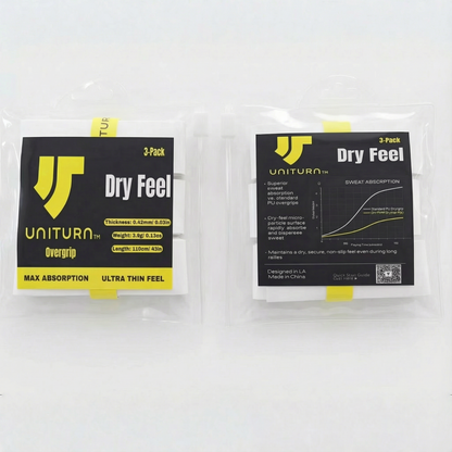 UNITURN Dry Feel Overgrip | 3/12 Packs | Precision Feel & Sweat Management