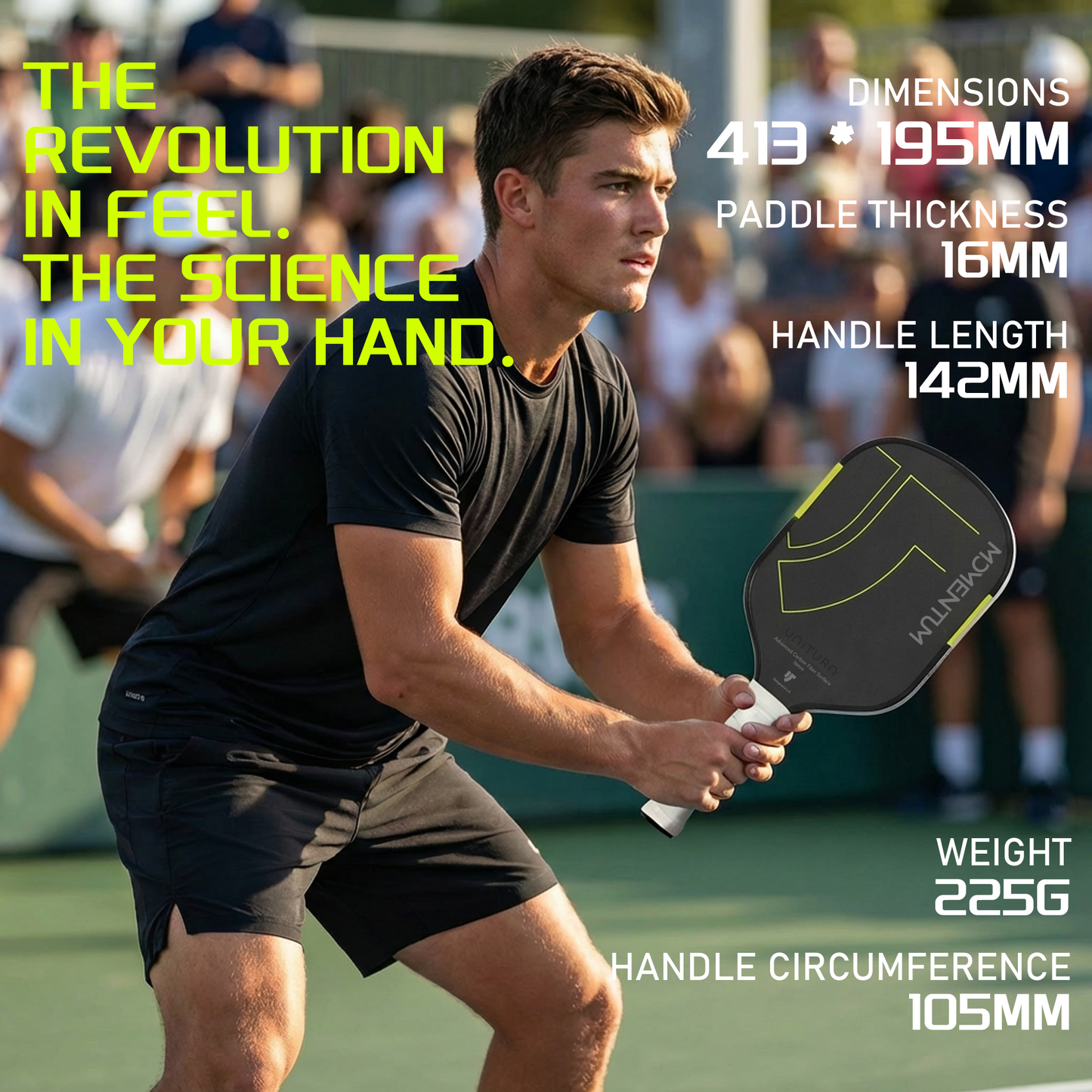 Uniturn Momentum Pickleball Paddle | T700 Raw Carbon Fiber | 16mm Control Core - Pink Series