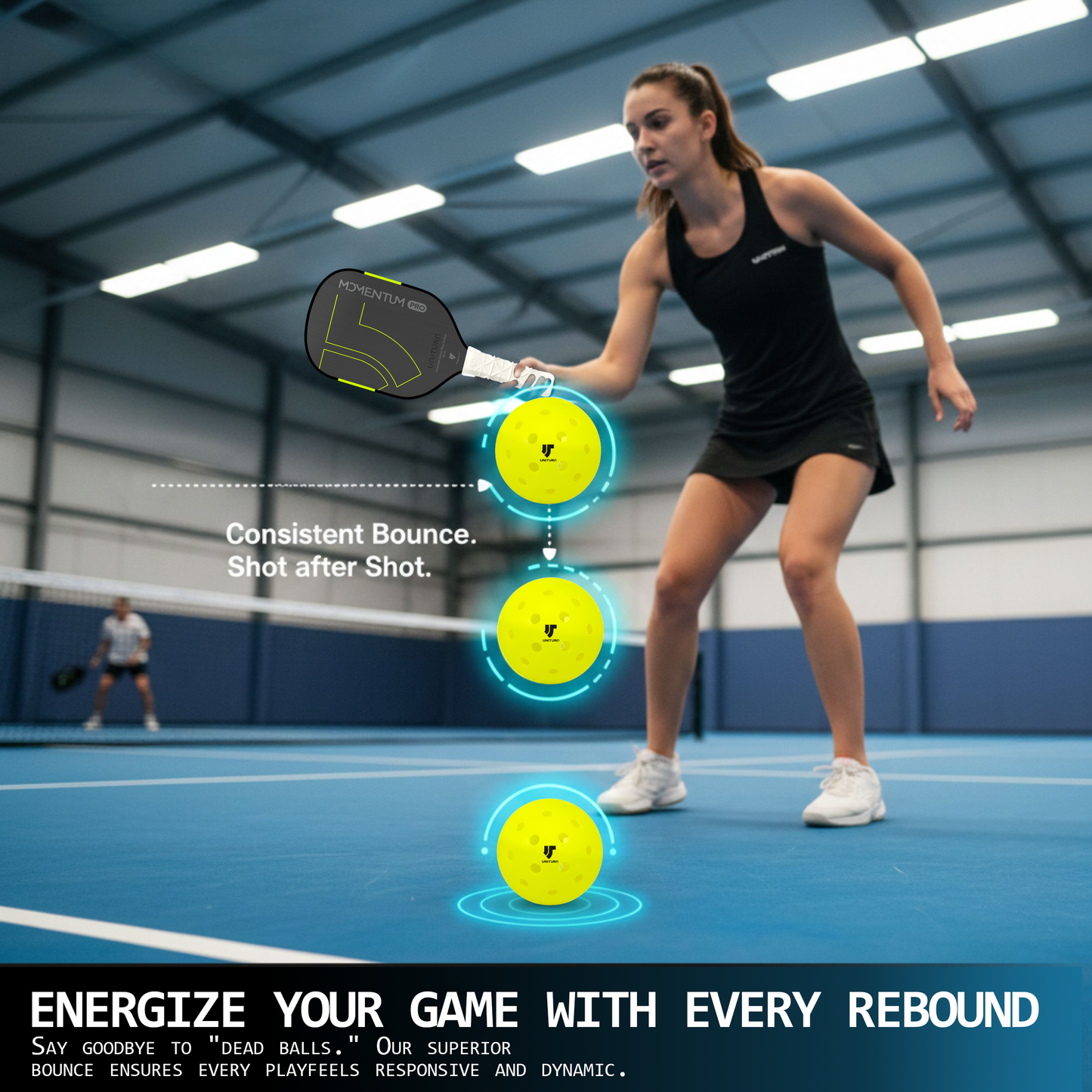 UNITURN Pro Performance Pickleballs: Max Durability, True Flight, 40-Hole Outdoor