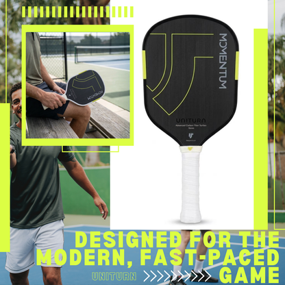 Uniturn Pickleball Paddle | T700 Raw Carbon Fiber | 16mm Control Core - Momentum Series