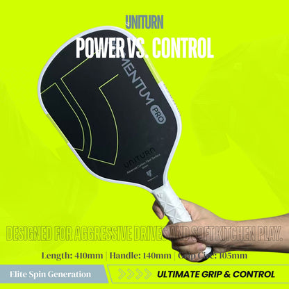 Uniturn Momentum PRO | T700 Raw Carbon Fiber Paddle with Silicone Comfort Grip